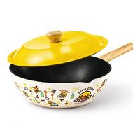 COOKER KING Poêle Wok COOKER KING x B.DUCK - Antiadhésive - avec couvercle - toutes sources de chaleur - 30 cm