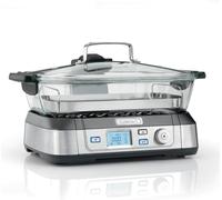 Cookfresh Cuiseur À Vapeur Professionnel En Verre - 1L D'Eau, Sans Bpa, Plateau À Vapeur En Acier Inoxydable - 30 Sec De Chauffage - Affichage Numérique