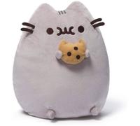 COOKIE 25 CM - GUND - Peluche de Qualité pour Bébé - Peluche Chat Gris Gourmand Cookie Taille 30 cm - Jouet Bébé 12 Mois 1 an