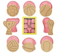 Cookie - 8pcs Sports Day Cookie Cookie | Moules De Biscuits De Dessin Animé 3D Pour Pâtisserie, Biscuits De Basket De Football Biscuits Tamponnés À Pâtisserie De En Relief En Relief