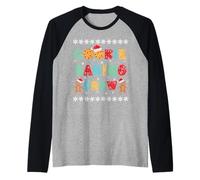 Cookie Baking Crew Gingerbread pour Hommes avec Chapeaux de Noël Manche Raglan
