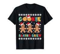 Cookie Baking Crew Gingerbread pour Hommes avec Chapeaux de Noël T-Shirt