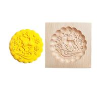 Cookie Cutter - moule de cuisson en bois, gadget de cuisine antiadhésif, machine à biscuits 3D | Moule festif durable avec motif détaillé, idéal pour les fêtes de noël, boulangerie à domicile, pâtisse