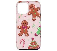 Cookie Gingerbread Man House Christmas Tree Pink Candy Canes Coque pour iPhone 12 Mini