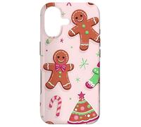 Cookie Gingerbread Man House Christmas Tree Pink Candy Canes Coque pour iPhone 17