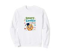 Cookie Intelligent en pré-Maternelle : réalisation éducative Mignonne Sweatshirt, Unisexe pour Adultes, Blanc, S