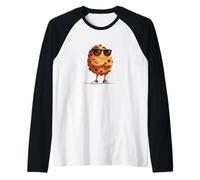 Cookie Man Funny Chocolate Chip avec Lunettes de Soleil Manche Raglan