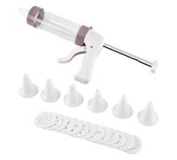 Cookie Press - Presse-biiscuit - Extrudeuse de pâte à - Kit de fabrication de pâtisserie 13 et 6 conseils - Outil de décoration pour biscuits de Noël, cupcakes, protection de vacances