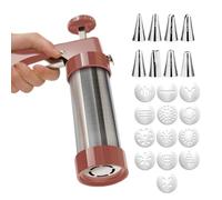 Cookie Press Set de tampons manuels robustes pour la fabrication de biscuits et de pâtisseries, pour pâte, pizza, gâteau, dessert, famille, boulangerie et fête