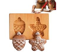 Cookie Press - Wood, Baking Tool Cookie Stamp Durable | Wooden Molds For Detailed Designs, Baking Accessories For Weddings, Parties, Festivals, Home Bakers, Special Occasions