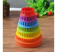 Cookie rond Plastic Double face biscuit ondulé Moules de boulangerie Gadgets de cuisine 6 pc