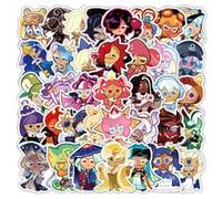 Cookie Run Kingdom Lot de 50 autocollants étanches pour bouteille d'eau, skateboard, bagages, téléphone portable, ordinateur portable, vélo, ordinateur, voiture, vinyle, tendance, mignon, pour adultes