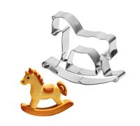 Cookie Shaper - Petit emporte-pièce en forme de cheval, fournitures de cuisson antiadhésives en acier inoxydable, biscuits de l'année du cheval 2026 pour pâte, bonbons, fondant, chocolat, maison de va