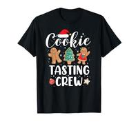 Cookie Tasting Crew Pyjama Amusant Famille Noël Noël T-Shirt