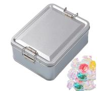 Cookie Tin - Metal Retro Tin Box | Boîtes de rangement alimentaires à l'épreuve des poussières | Conteneur de bureau de cuisine durable | Chocolate à thé de thé à café de bonbons faciles à utiliser