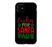 Cookies de Noël Amusants pour Chien avec Pattes de Père Noël Coque pour iPhone 11