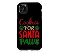 Cookies de Noël Amusants pour Chien avec Pattes de Père Noël Coque pour iPhone 11 Pro Max