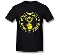 cookietong Men's Gogol Bordello Band Logo Poster Black T Shirt by Black L
