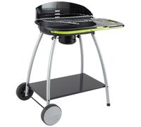 COOK'IN GARDEN Barbecue à charbon Isy Fonte 2 - Acier chromé - 52x36 cm - Noir, gris et vert