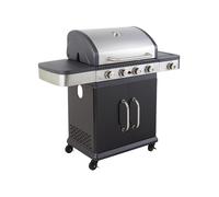 Barbecue gaz américain 4 brûleurs + réchaud latéral - FIDGI 4 COOK IN GARDEN