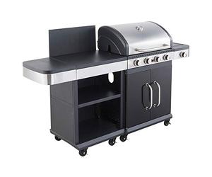 Cook'in Garden - Barbecue au gaz FIDGI 4 avec desserte