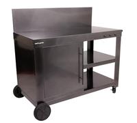 Cook'in garden - Desserte Nova 110 Premium, Grand Chariot de Jardin avec Plan de Travail, Meuble sur roulettes Facile à Déplacer, Support Idéal pour Plancha ou Barbecue, Noir
