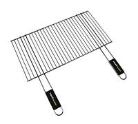 Cook'in garden, GR009, Grille Chromée 57X30 cm, Résistante aux flammes et hautes températures, Manche en matière softouch facile à prendre en main, Compatible avec de nombreuses marques