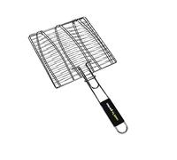 Cook'in Garden - Grille Barbecue Spéciale Poisson, Dimensions 27 x 18 cm, Acier Galvanisé Résistant, Manche Soft Touch Ergonomique, Compatible Multi-Marques