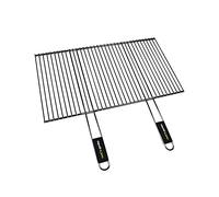 Cook'in Garden - Grille recoupable barbecue - 70 x 40 cm - Acier chromé | Recoupable, Résistante aux Flammes et Hautes Températures, Manches Soft Touch, Universelle pour Barbecue Extérieur
