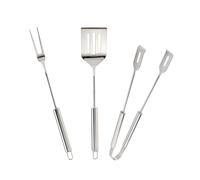 Cook'in Garden - Set de 3 ustensiles INOX pour Usage extérieur - Barbecue