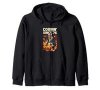 Cookin Since 76 Funny 4th of July Chemise patriotique BBQ Sweat à Capuche
