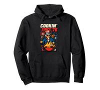 Cookin Since 76 Funny 4th of July Chemise patriotique BBQ Sweat à Capuche