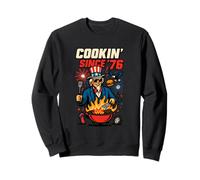 Cookin Since 76 Funny 4th of July Chemise patriotique BBQ Sweatshirt