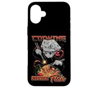 Cooking Anime Flair Chibi Chef Noodle Toss Meme Coque pour iPhone 16 Plus