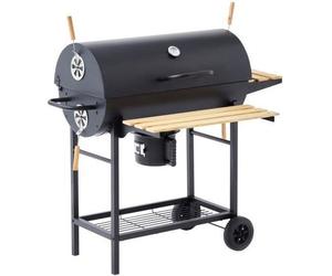COOKING BOX Barbecue à charbon MIKE - 115x66x106 cm - 2 grilles acier chromé - Surface de cuisson : 71x35 cm - Noir