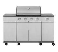 Barbecue a gaz - COOKING BOX - BRISBANE - Cuisine inox - 142 X 57 X 112 cm - Gris
