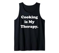 Cooking Is My Therapy Enthusiast Quote Débardeur