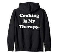 Cooking Is My Therapy Enthusiast Quote Sweat à Capuche