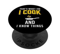 Cooking is My Thing Phrase Cuisine Poele PopSockets PopGrip Adhésif