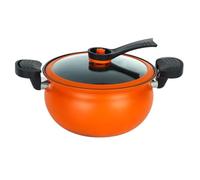 Cooking Pot - Large Deep Induction Cookware, Visible Glass Lid Saucepan, Heat-Resistant Handles with Even Heat Distribution, Ideal for Gas Ceramic Electric Stove Use, Soup Pasta Stock Pot