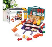 Cooking Toy BBQ Set - Children’s Barbecue Grill Interactive Pretend Playset with Color Changing Food Accessories | Kids Kitchen Role Play Toy for Birthday Christmas Holiday Festive Fun Learning Use
