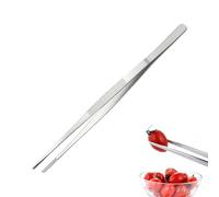 Cooking Tweezers - Long Food Tongs for Kitchen BBQ | Stainless Steel with Fine Tip Precision, Comfortable Grip Handle, Ideal for Grilling, Serving, and Food Decoration Tasks Fine Tip Precision 12 in