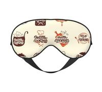 Cooking with Love Masque de sommeil double face pour homme et femme Masque de sommeil occultant pour dormir, voyage