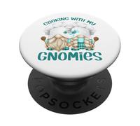 Cooking with My Gnomies for Matching Family Funny GNOME PopSockets PopGrip Adhésif