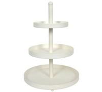 Cookinglife Présentoir à Gâteaux 3 Niveaux | Métal Blanc | ø 20, 25 & 30 cm | Plateau de Service pour Gâteaux, Snacks & Fruits | Gain de Place & Démontable | Idéal pour Brunch, Buffet & Fête