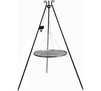 CookKing 111352 Barbecue pivotant 180cm - Grille de cuisson en acier brut 70cm + manivelle
