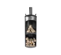 Cheminée de jardin CookKing Faro - Acier de haute qualité - Fabriquée à la main en Europe - Cheminée d'extérieur - 158 cm