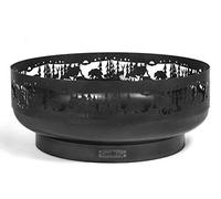 Brasero de jardin FOREST décoré forêt en acier 80 cm-Braséro seul--