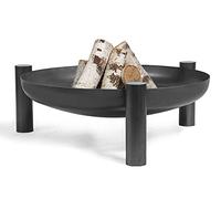 Cookking Brasero rond Palma - Foyer rustique pour jardin et terrasse - Faible résistance au vent - En acier - Noir - 30 x 80 x 80 cm