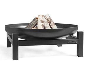 Cookking Panama Brasero rond rustique pour jardin et terrasse, haute stabilité, acier, noir, 29 x 70 x 70 cm